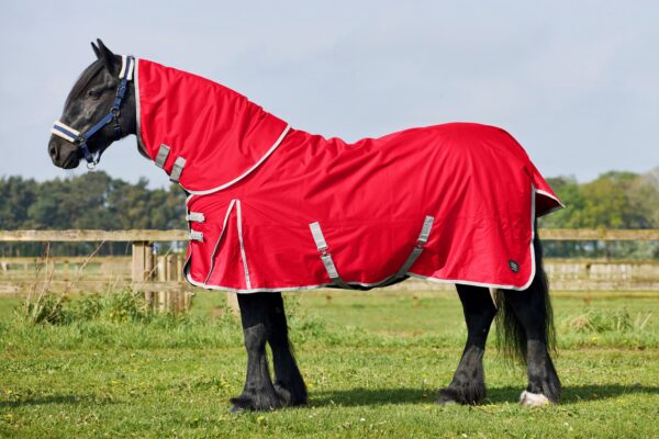 Firefoot 200g Detachable Neck Turnout Rug Red/Grey