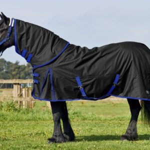 FireFoot 100g With Detachable Neck Turnout Rug Black/Blue
