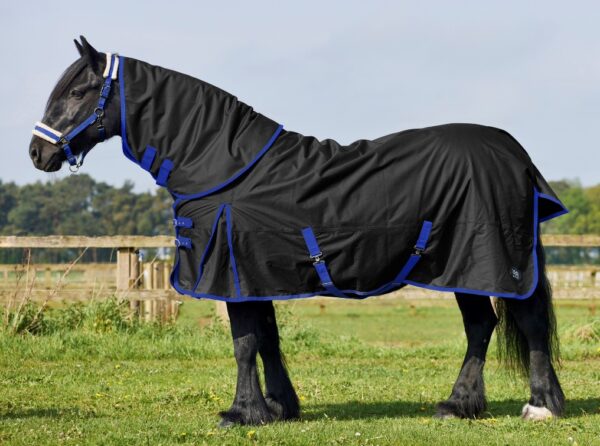 FireFoot 100g With Detachable Neck Turnout Rug Black/Blue