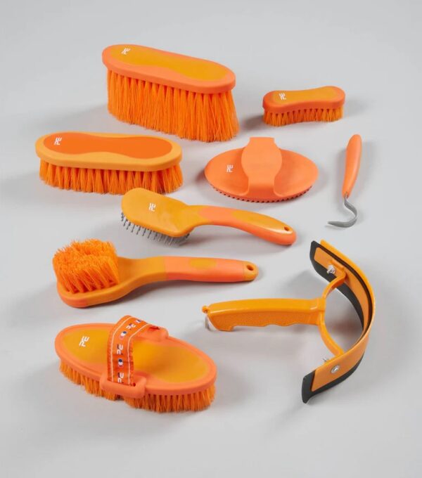 Premier Equine 9 Piece Grooming Set & Bag   Orange - Image 2