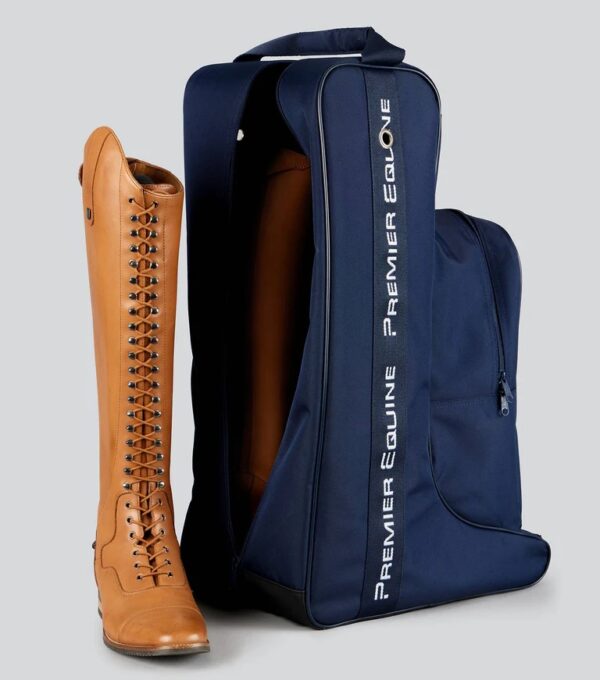 Premier Equine Team Tall Boot Bag with Storage Navy - Image 4