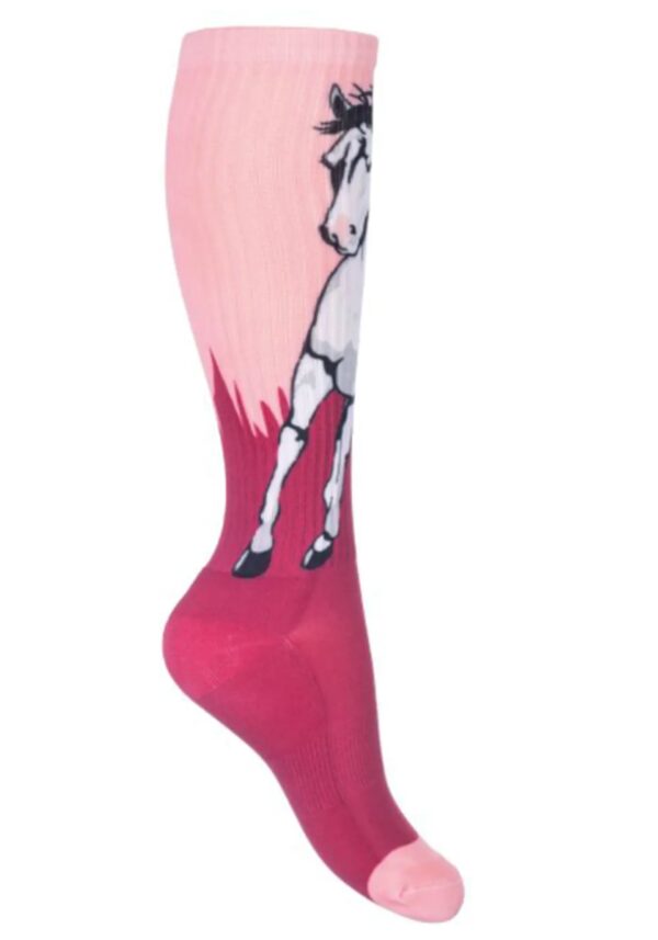 HKM Helsinki Kids Riding Socks Rose/Wine