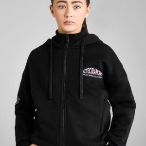 Aztec Diamond Young Rider Black/Pink Zip Hoody