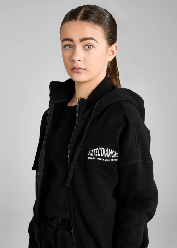 Aztec Diamond Young Rider Black/Grey Zip Hoody