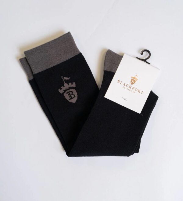 Blackfort Equestrian Black & Light Grey Blackfort Equestrian Socks - Image 3