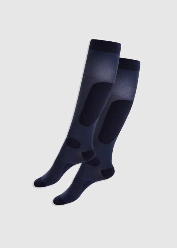 Aztec Diamond Navy Pressure Padded Socks Twin Pack - Image 2
