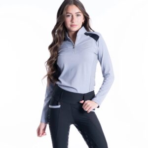 Blackfort Equestrian Light Grey Cool Mesh Base Layer - Long Sleeve