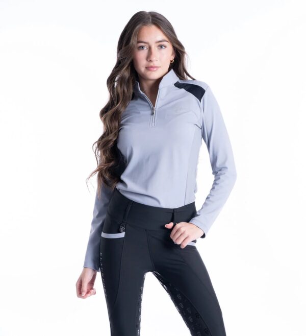 Blackfort Equestrian Light Grey Cool Mesh Base Layer - Long Sleeve