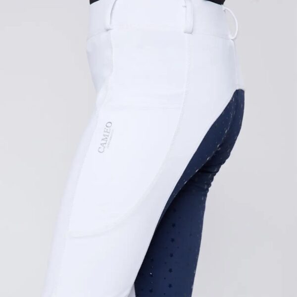 Cameo Junior Performance Riding Tights White - Image 2