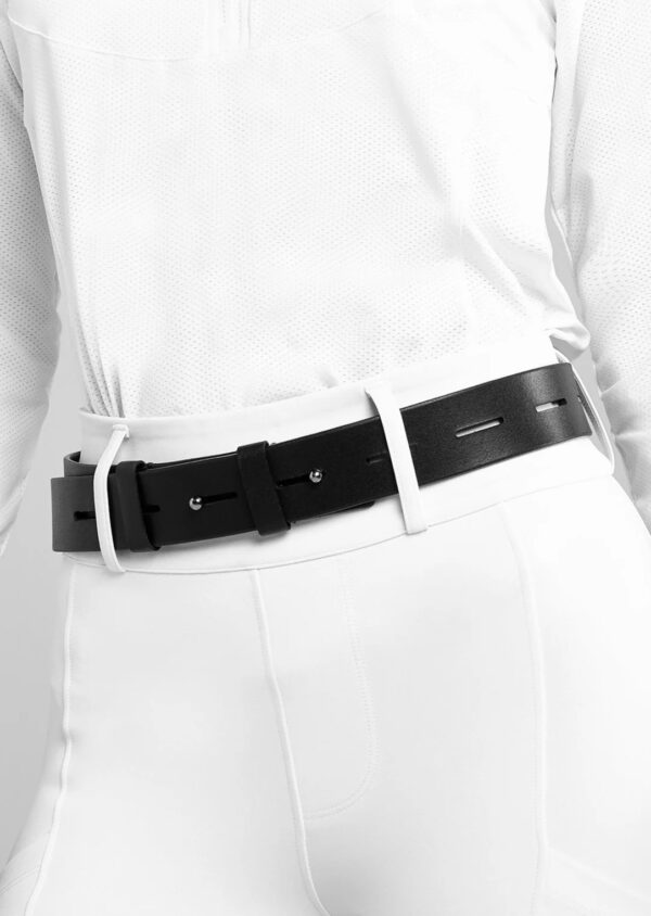 Aztec Diamond Black Leather Belt