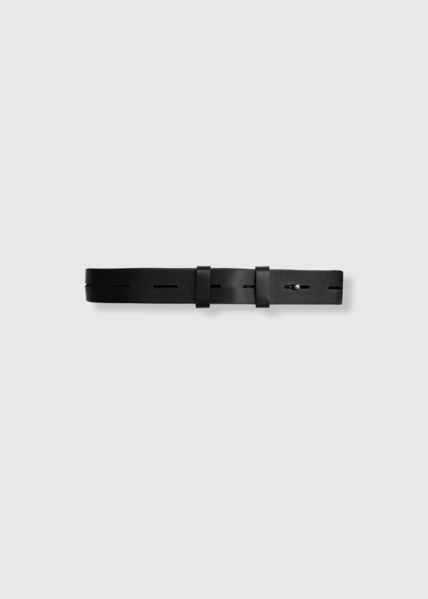 Aztec Diamond Black Leather Belt - Image 2