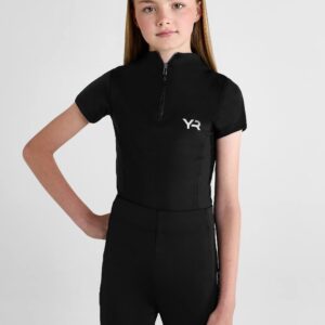 Aztec Diamond Black Young Rider Short Sleeve Base Layer