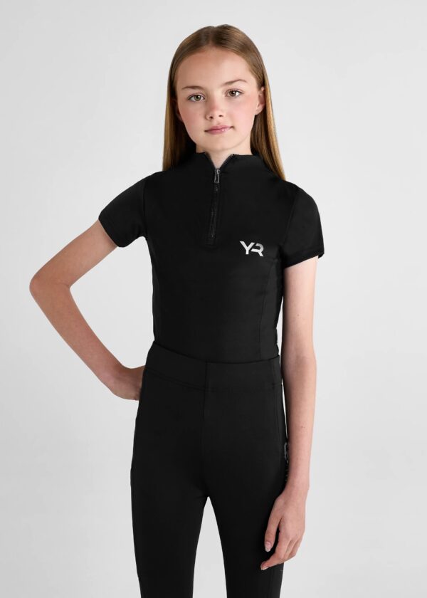 Aztec Diamond Black Young Rider Short Sleeve Base Layer