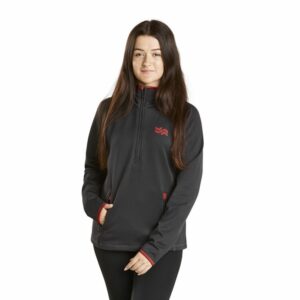 Firefoot Ladies Half Zip Top Grey/Marsala