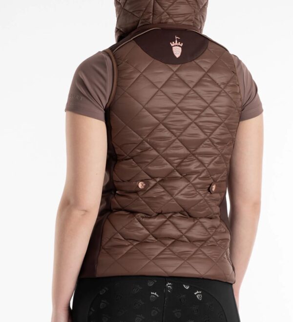 Blackfort Chocolate Quilted Hooded Gilet - Image 4