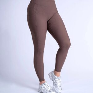 Blackfort Chocolate Ribbed Wrap Leggings