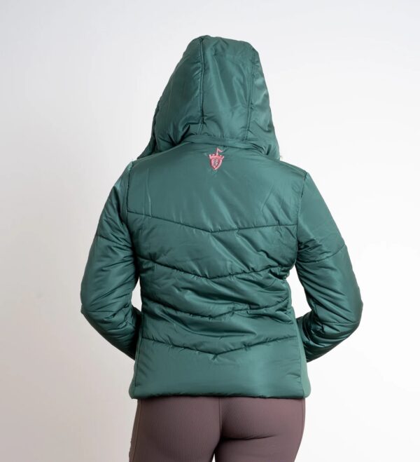 Blackfort Equestrian Olivia Green Puffer Coat Short - Image 4