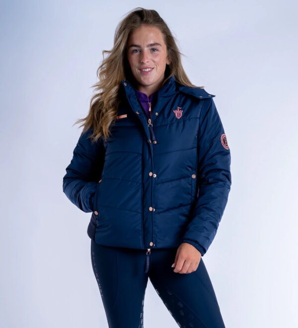 Blackfort Equestrian Olivia Navy Puffer Coat Short