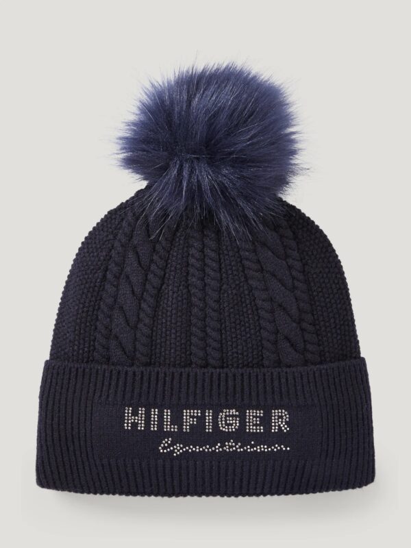 Tommy Hilfiger Perry Pompom Beanie Desert Sky - Image 2