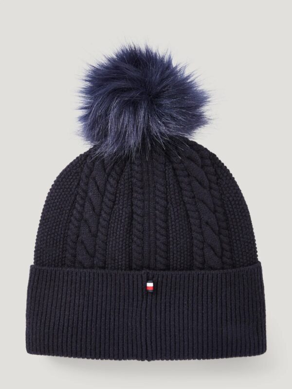 Tommy Hilfiger Perry Pompom Beanie Desert Sky - Image 3