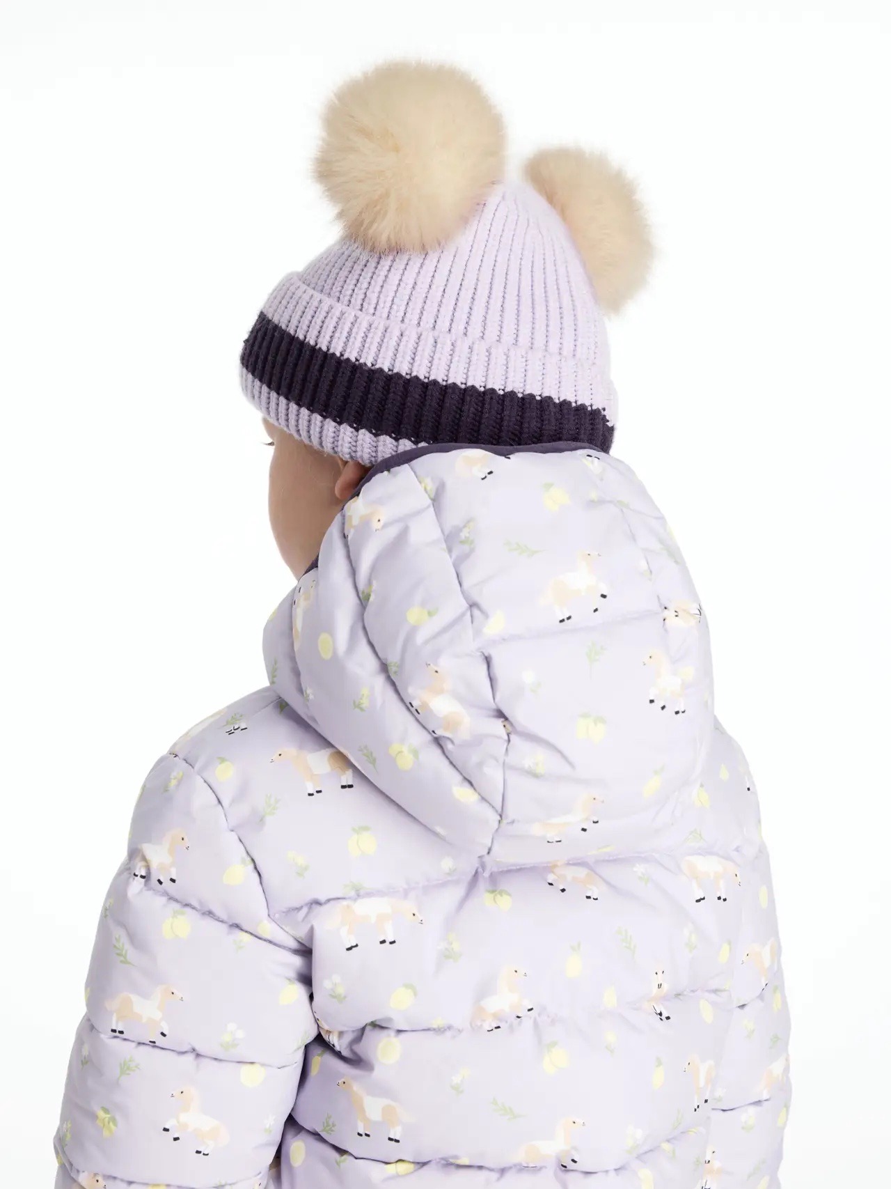 LeMieux Mini Double Pom Beanie Lilac - Image 3