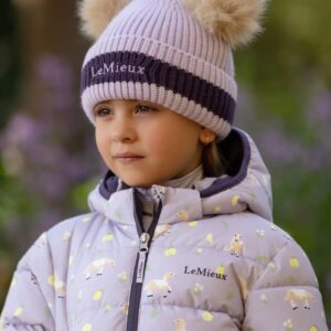 LeMieux Mini Double Pom Beanie Lilac