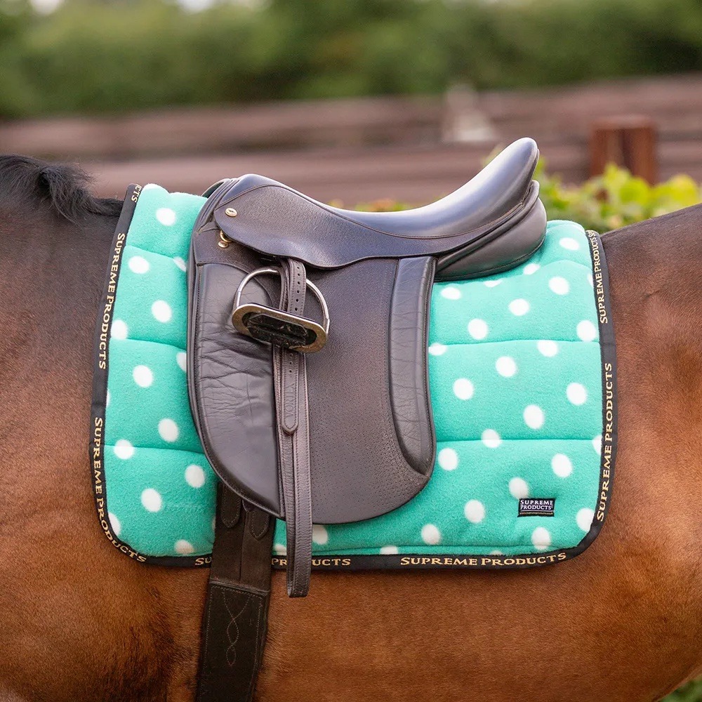 Supreme Products Dotty Fleece Saddle Pad Gorgeous Green