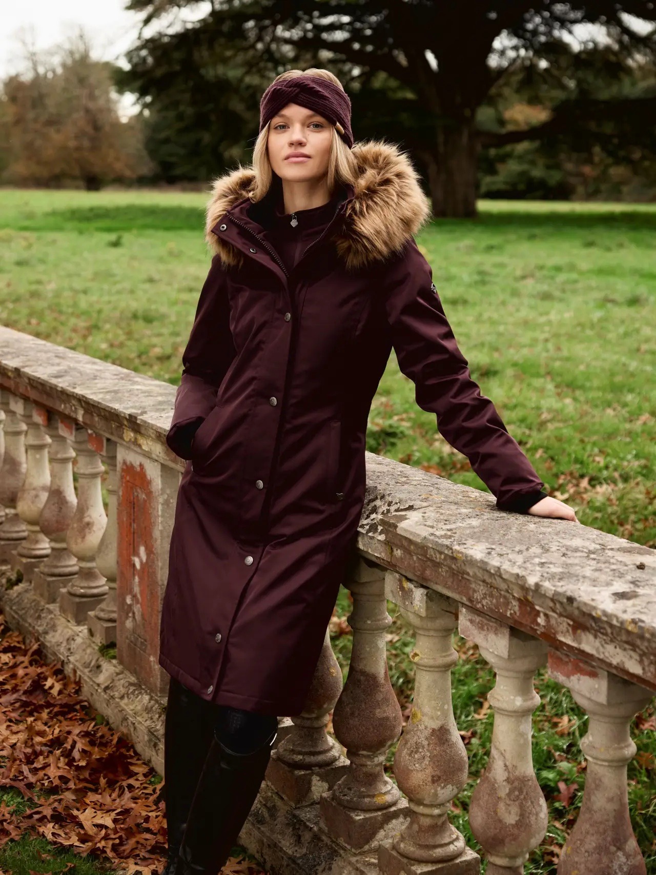 LeMieux Clara Rib Knot Headband Damson