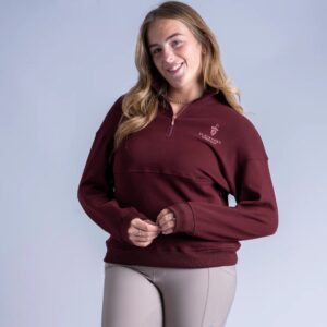 Ella Quarter Zip Burgundy