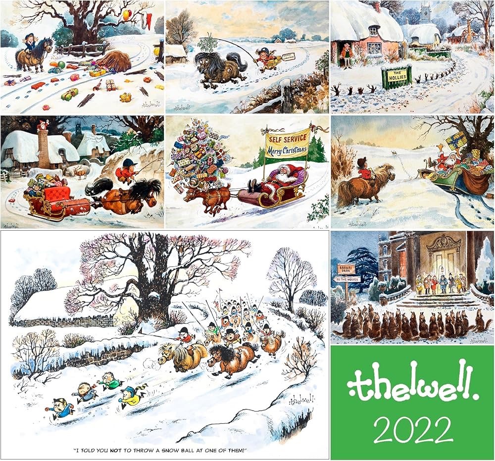 Thelwell 8 Amusingly British Christmas Cards
