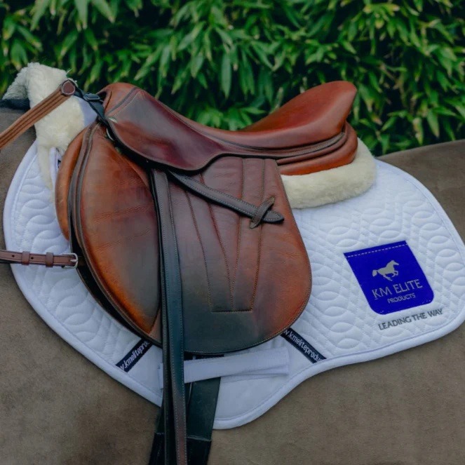 KM Elite Teddy Soft Half Pad White/Natural - Image 3