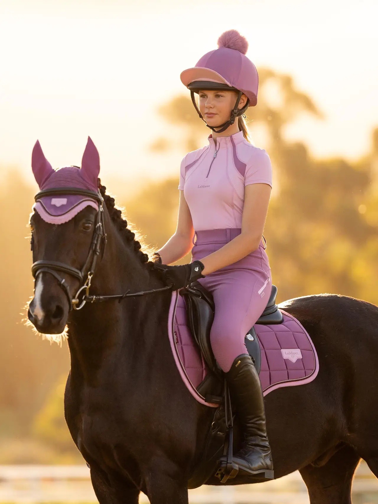 LeMieux Classique Pom Hat Silk Mallow - Image 3