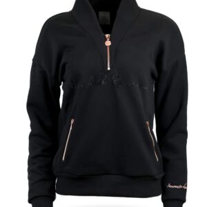 Bloomfields Vanessa V Neck Adult's Top In Black And Rose Gold