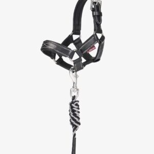 LeMieux Toy Pony Leather Headcollar & Leadrope Black