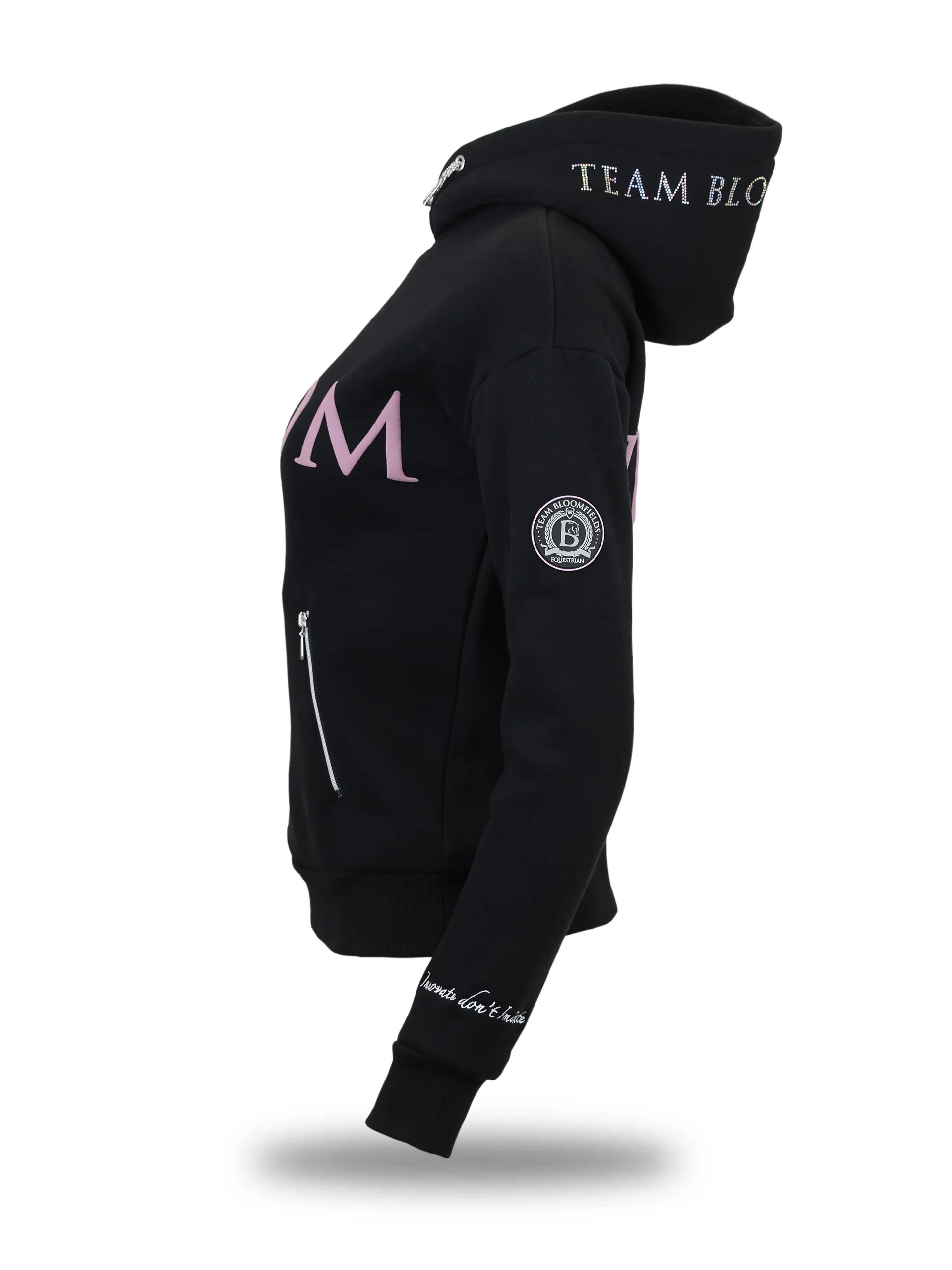Bloomfields Lexi - Bubble Print Logo Hoodie in Black - Image 2