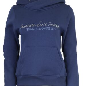 Bloomfields Amelia Navy & Silver Rhinestone Cross Necked Adults Hoodie