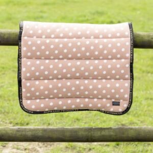 Supreme Products Dotty Fleece Saddle Pad Luxurious Latte