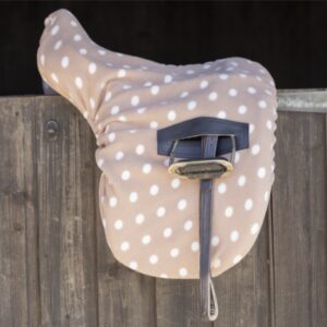 Supreme Products Dotty Fleece Ride On Saddle Cover Luxurious Latte