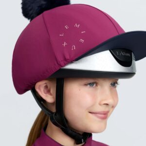 LeMieux Classique Pom Hat Silk Blackberry