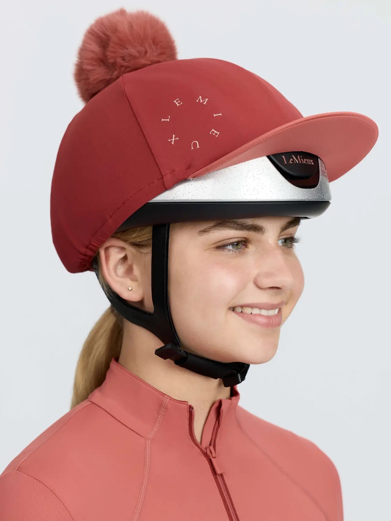 LeMieux Classique Pom Hat Silk Russet