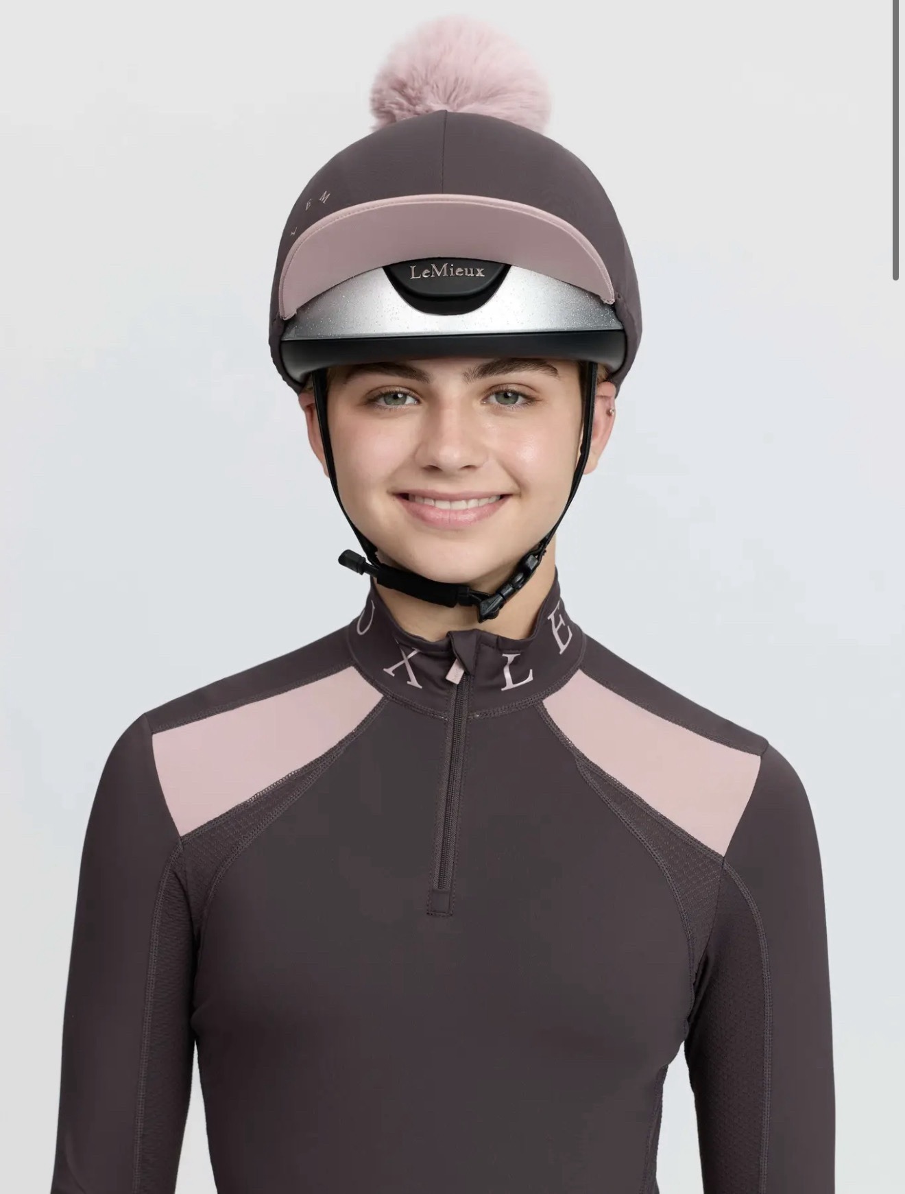 LeMieux Classique Pom Hat Silk Cocoa