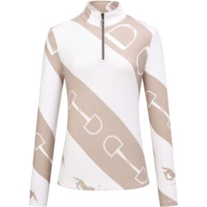 HV Polo Ladies Gwenny Print Top - Chalk